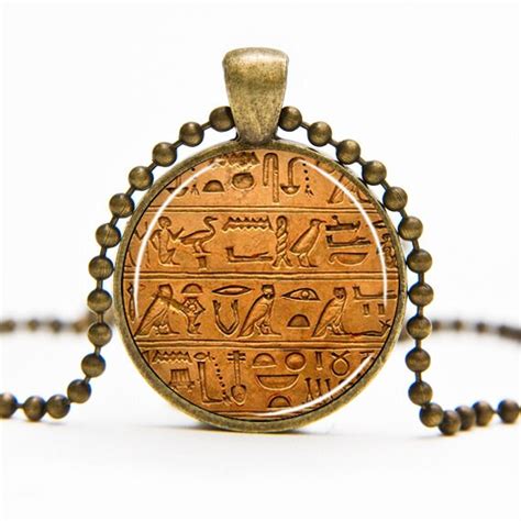 Egyptian Jewelry Hieroglyphics Necklace Egyptian Writing