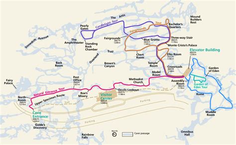 Wind Cave National Park tour map