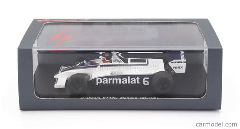 SPARK MODEL S4348 Scale 1 43 BRABHAM F1 BT49C PARMALAT N 6 MONACO GP