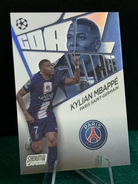 KYLIAN MBAPPE 2023 Topps Stadium Chrome Goal Force GF KM PSG EUR 8 99