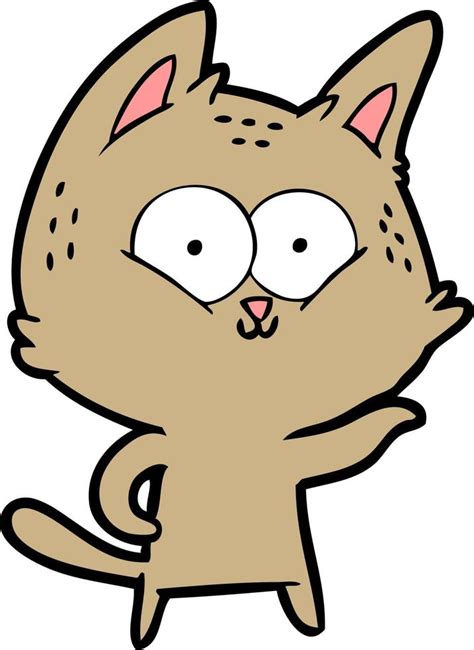 Personaje De Gato Feliz De Dibujos Animados 13506949 Vector En Vecteezy