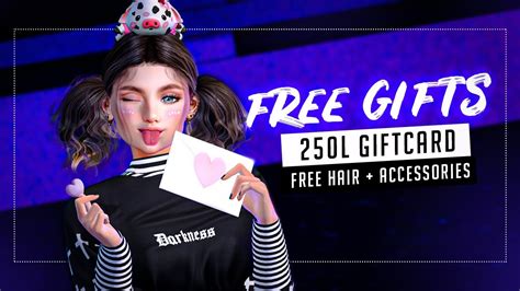 Second Life Free Gifts L Giftcard Unisex Free Fantasy Hair