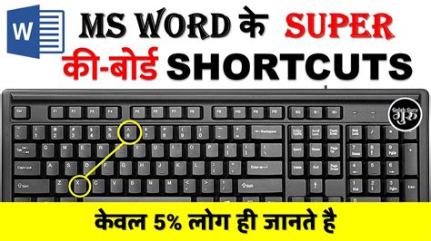 Top 10 Most Important MS Word Shortcut Keys हद MS Word Shortcuts