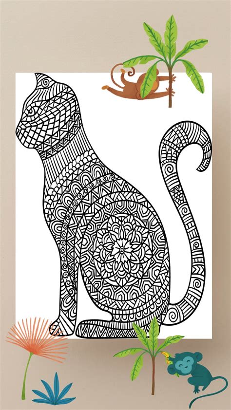 Downloadable Adult Animal Coloring Pages - Etsy