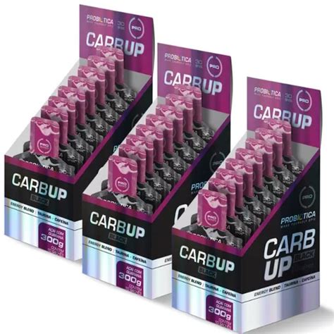 Kit 3x Carb Up Black Gel Caixa 10 Sachês Probiótica Parcelamento