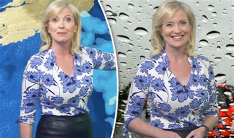 Bbc Weather Carol Kirkwood Showcases Curves In Leather Skirt Tv And Radio Showbiz And Tv