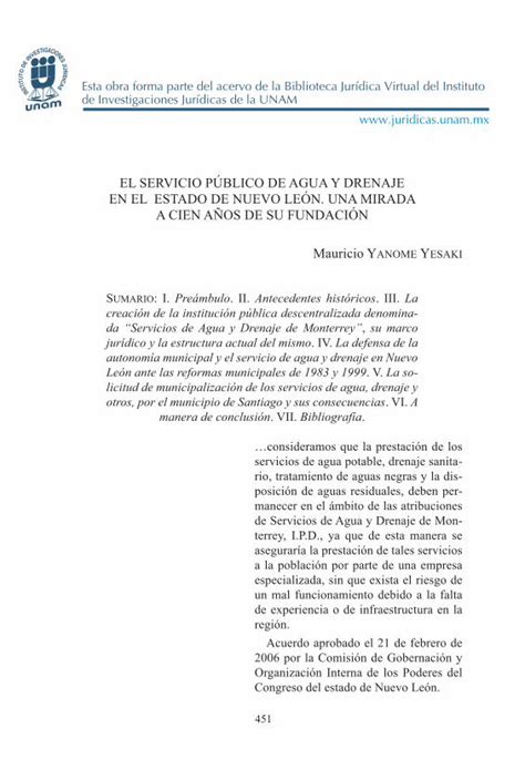 Pdf El Servicio PÚblico De Agua Y Drenaje En El Estado De · Dos A