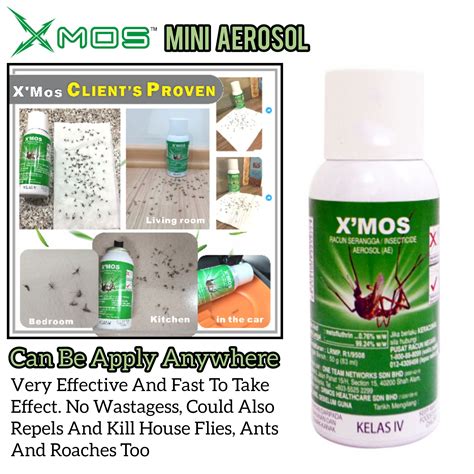 X Mos Mosquito Repellent Non Toxic Insecticide Mini Aerosol 83ml For Mosquito Aedes Repellent