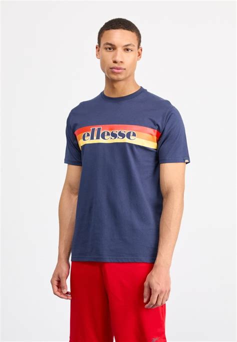 Ellesse Voodoo T Shirt Imprimé Navy Bleu Marine Zalando Be