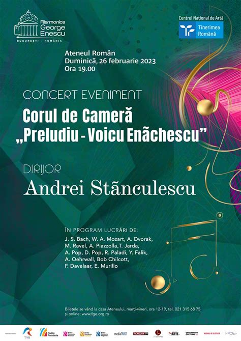 CORUL DE CAMERA PRELUDIU VOICU ENACHESCU PRIMUL CONCERT CU NOUA