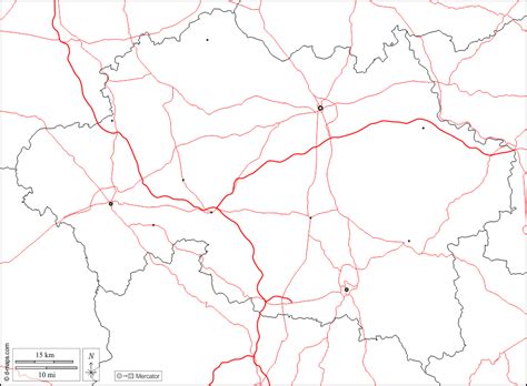 阿列省 免费地图 免费的空白地图 免费的轮廓地图 免费基地地图 边界 主要城市 道路 白