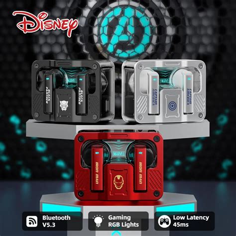 Disney Marvel BTMV29 Bluetooth Earbuds IronMan TWS Earphone 45ms Low