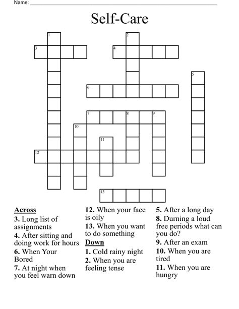 Period Of Self Care Crossword Clue BAHIA HAHA