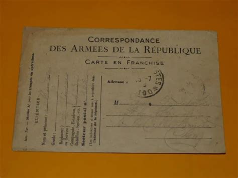 Cpa Guerre Correspondance Militaire Armees Republique Carte