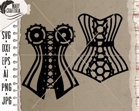 Steampunk Svg Corset Svg Dxf Cut Files Digital Files Etsy The Best