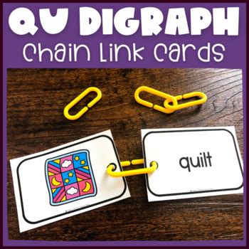 Qu Digraph Activities Hands On Word Work Center Qu Blend Chain Link