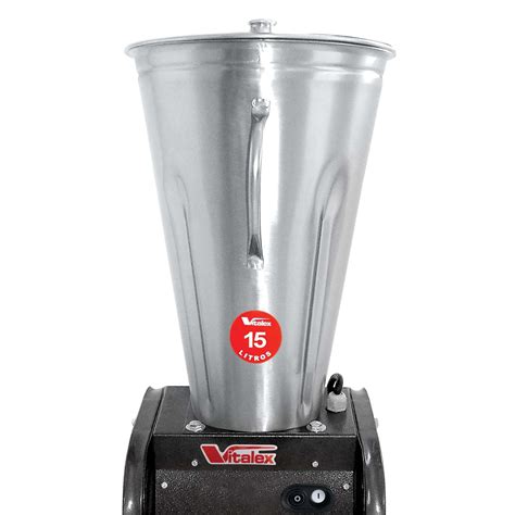 liquidificador industrial vitalex lqi  baixa rotacao  litros inox