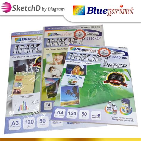 Jual Kertas Inkjet 120gsm Blueprint A4 A3 50 Lbr Shopee Indonesia