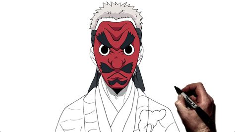 How To Draw Sakonji Urokodaki Step By Step Demon Slayer YouTube