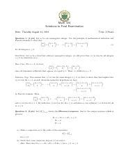 Fn Solns Pdf Math 324 Solutions To Final Examination Date Thursday