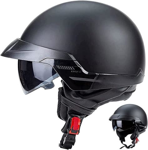 Motorrad Halbhelme Motorradhelm Jethelm Mit Visier Halbschale Mofa Helm