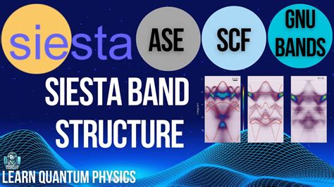 Siesta Band Structure Tutorial Dft Youtube