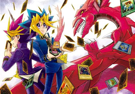 Dark Magician Girl Slifer The Sky Dragon Yugi Muto Yami Yugi Dark