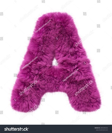 Pink Fur Alphabet Furry Furry Letter Stock Illustration 2003289242