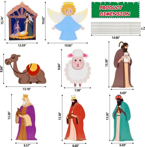 Buy Rocinha Holy Nativity Yard Signs With Stake Pcs Nativity Sets