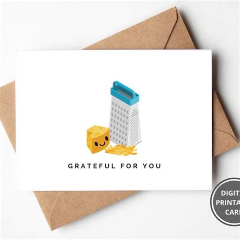 Grateful Pun Card Etsy