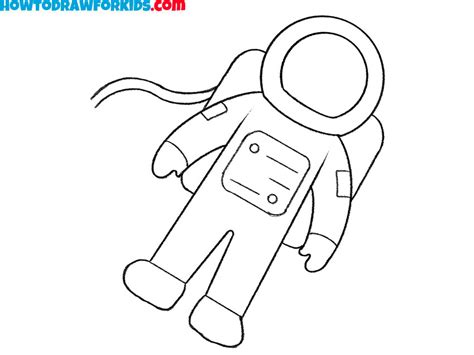 How To Draw An Astronaut Easy Drawing Tutorial For Kids