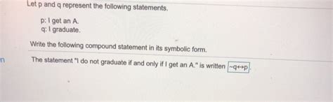 Solved Translate The Following Argument Into Symbolic Form Chegg