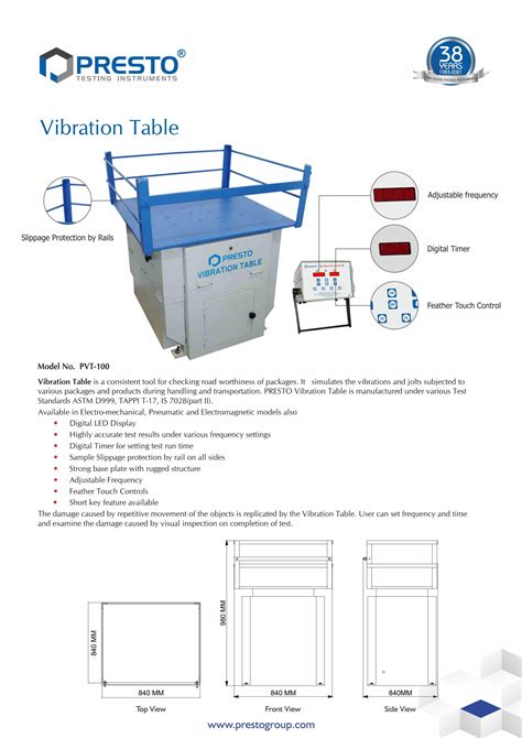 Buy best quality vibration table at best price in India by testing ...