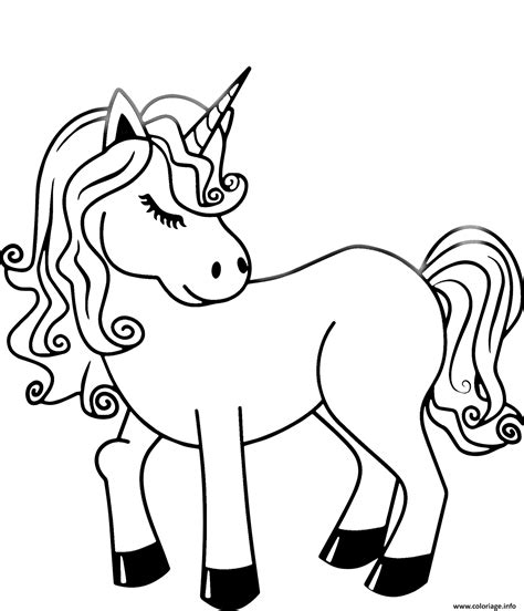 Coloriage Charming Licorne Dessin Licorne à Imprimer