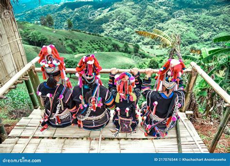 Akha Hill Tribe Traditional Dancing In Thailand Editorial Photo