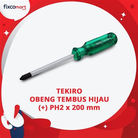 Jual Tekiro Obeng Tembus Hijau Plus PH2 X 200 Mm Tekiro Obeng Go Thru