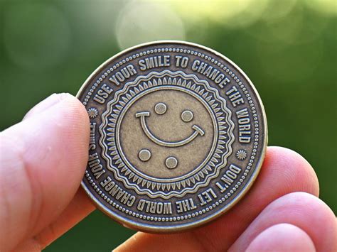 Smile Coin EDC Coin Happy Coin Happiness Daily Reminder Challenge Coin ...