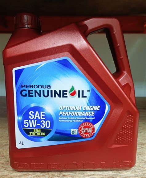 Genuine Oil Perodua Semi Synthetic Sae W L Engine Oil Lazada