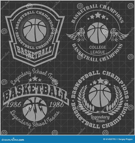 Basketball Championship Vector Emblem For T Stock Vector