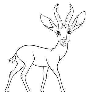 Coloriage antilope tous les dessins de Tête à modeler