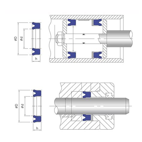 U Cup UN Type Ring Hydraulic Ram Seal U Seal Rod Piston Working