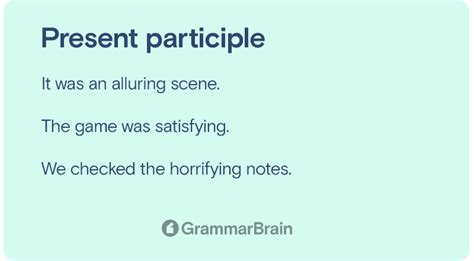 Understanding a Present Participle (Definition, Examples, Grammar ...