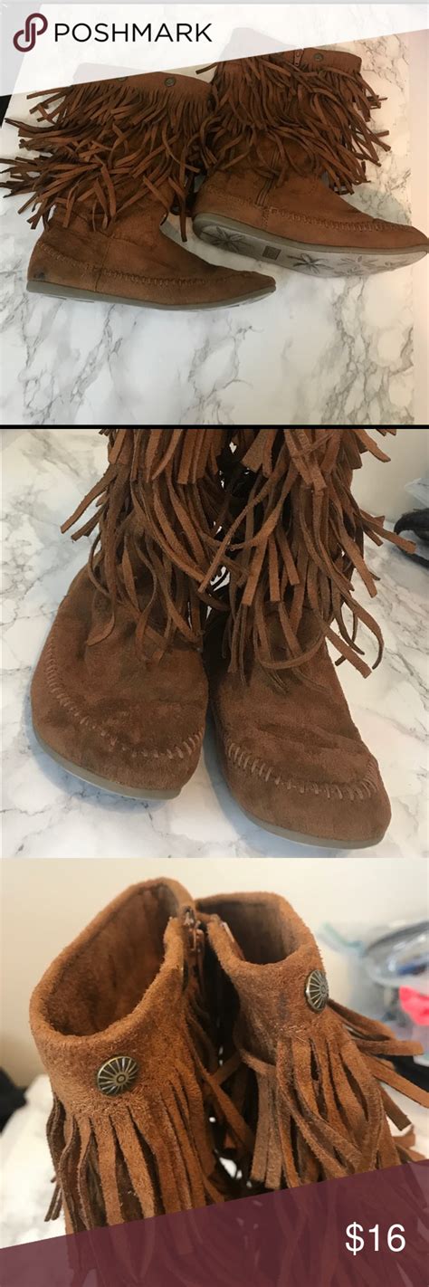 Girls Mudd Fringe Brown Boots Size 4 Brown Boots Boots Mudd Shoes