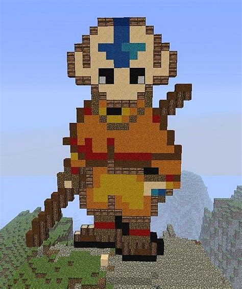 Avatar Aang PixelArt Minecraft Map