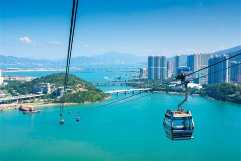 Ngong Ping 360 Cable Car On Lantau Island Hong Kong Editorial Photo