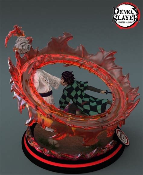 Demon Slayer Tanjiro Kamado Vs Rui 3d Model 3d Printable Cgtrader