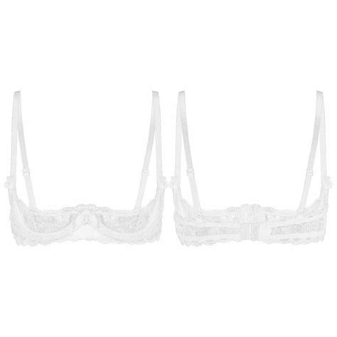 Women Sexy 14 Cup Lace Bra See Through Underwired Push Up Bras Unlined Bralette Ebay