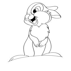 Smiling Thumper Coloring Pages for Kids - Download Smiling Thumper ...