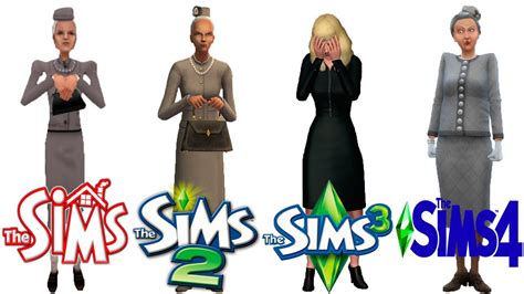 Sims 1 Vs Sims 2 Vs Sims 3 Vs Sims 4 Agnes Crumplebottom YouTube