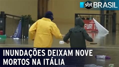 Inundações deixam nove mortos na Itália SBT Brasil 17 05 23 YouTube